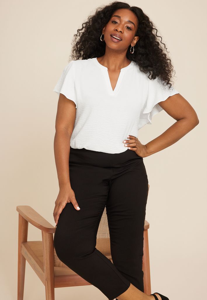 Plus Size Atwood Flutter Sleeve Blouse