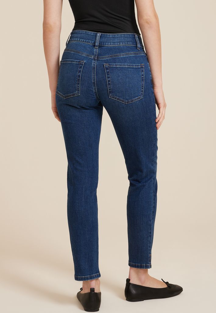 m jeans by maurices™ Curvy High Rise Slim Straight Ankle Jean - Image 2