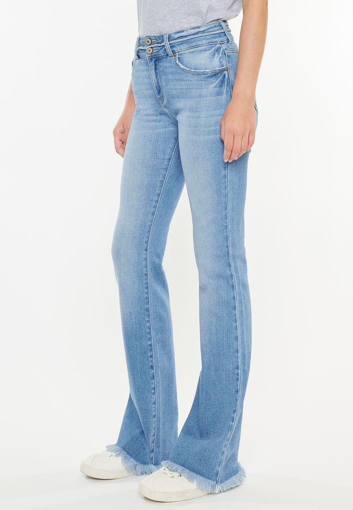 KanCan™ High Rise Curvy Double Button Bootcut Jean