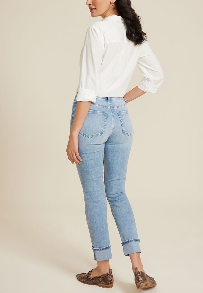 m jeans by maurices™ Cuffed High Rise Slim Straight Ankle Jean - Image 2