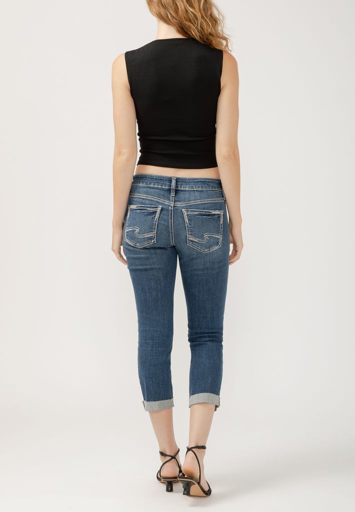 Silver Jeans Co.® Britt Curvy Low Rise Raw Cuff Hem Cropped Jean - Image 2