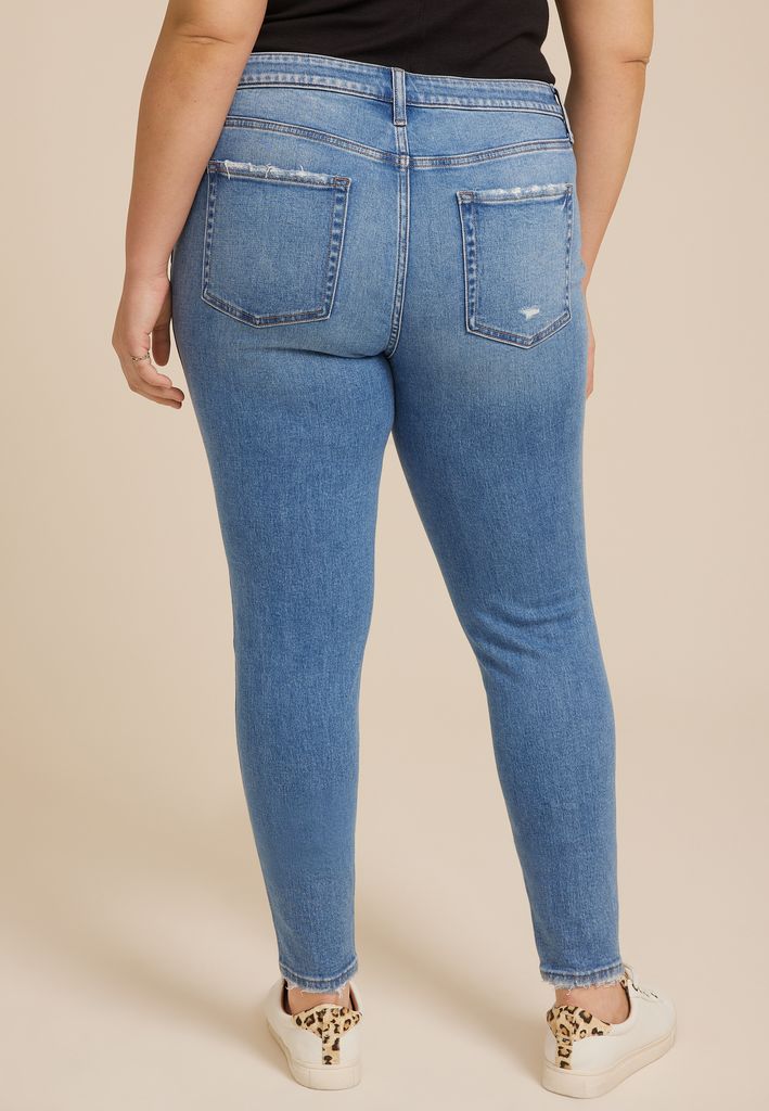 Plus Size m jeans by maurices™ Mid Rise Button Fly Jegging - Image 2