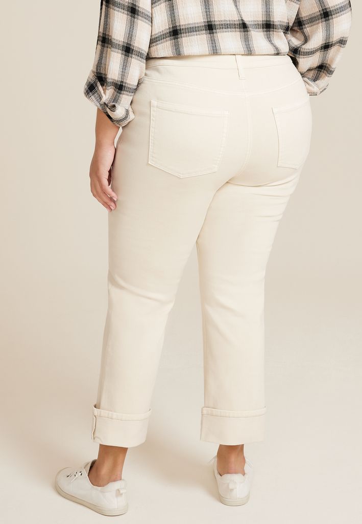 Plus Size m jeans by maurices™ High Rise Cuffed Hem Straight Ankle Jean - Image 2