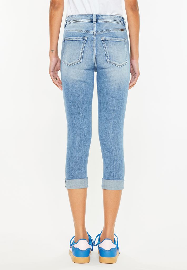 KanCan™ High Rise Rolled Hem Capri - Image 2