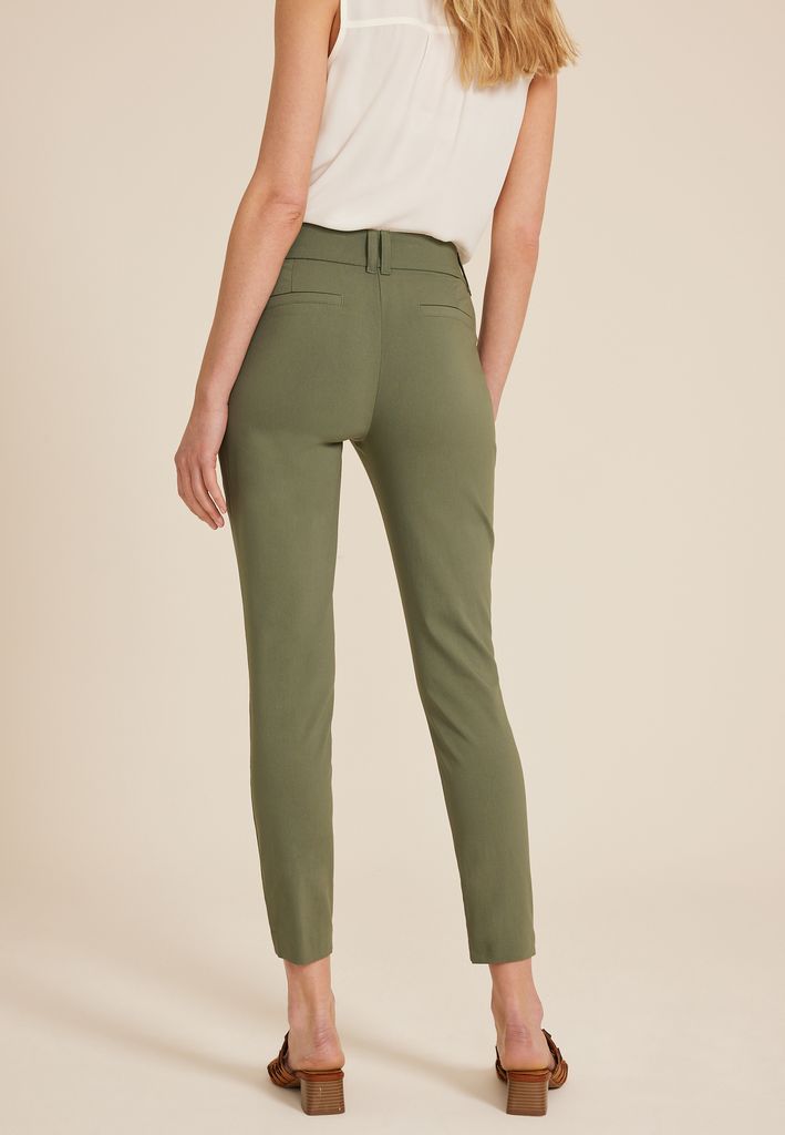 Bengaline Mid Rise Constructed Waist Skinny Pant - Image 2