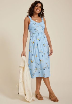Bare Floral Midi Dress