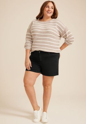 Plus Size m jeans by maurices&trade; Black High Rise 5in Short