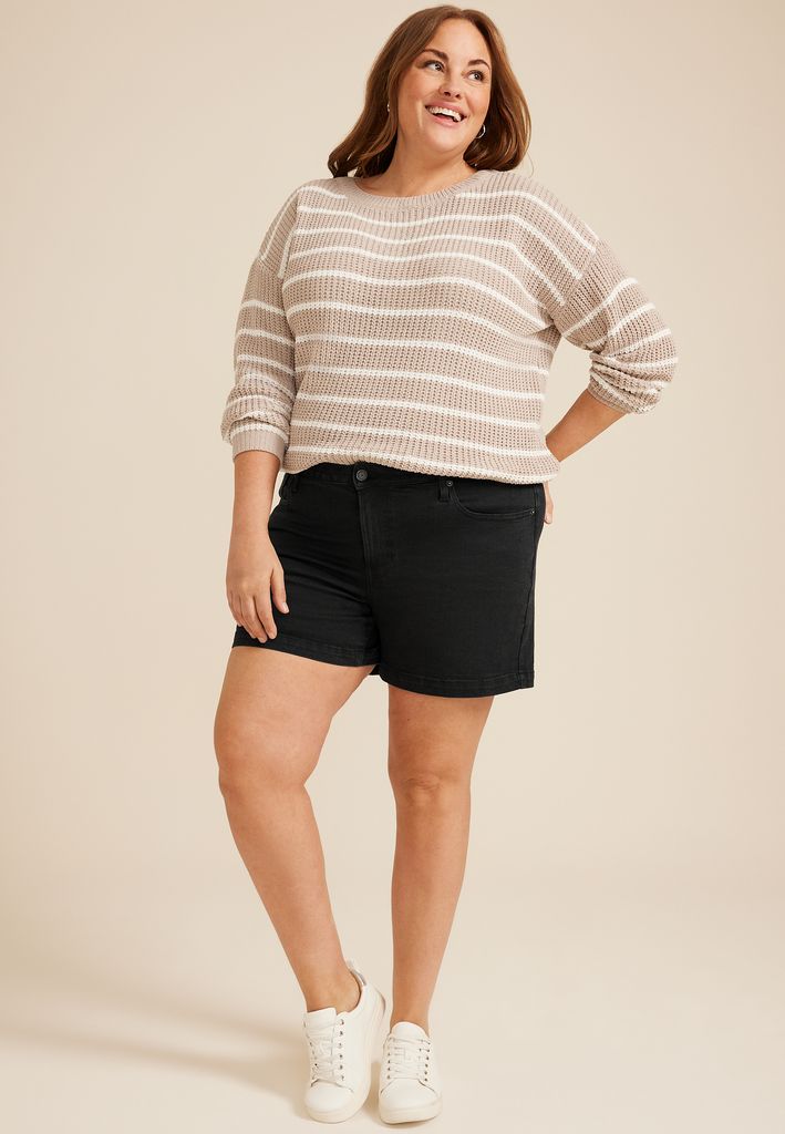 Plus Size m jeans by maurices™ Black High Rise 5in Short