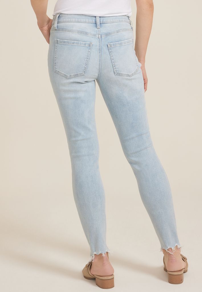 m jeans by maurices™ Light High Rise Ripped Hem Ankle Jegging - Image 2