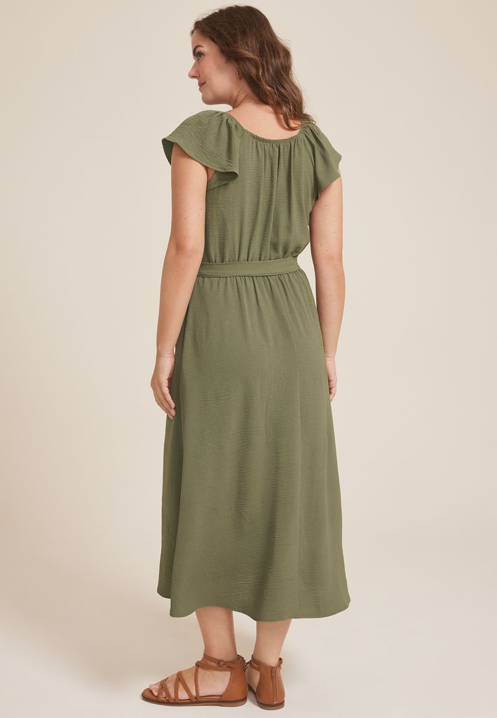 Cool Crepe Wrap Midi Dress - Image 2