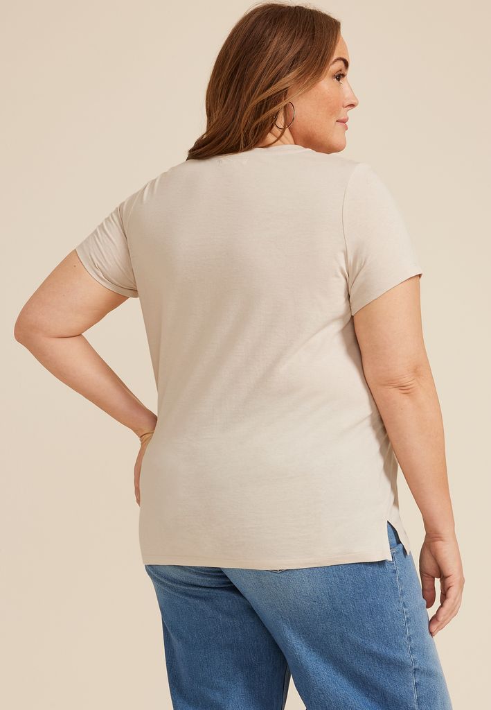 Plus Size Here For The Beer Classic Fit Graphic Tee - Image 2