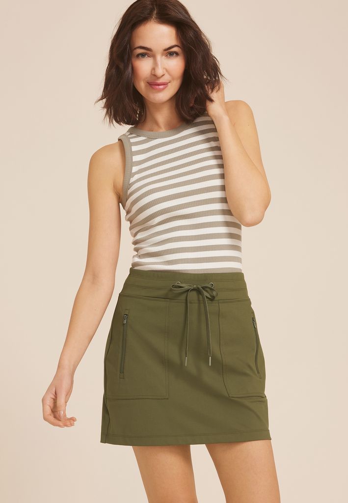 Traveler Zip Pocket Utility Skort