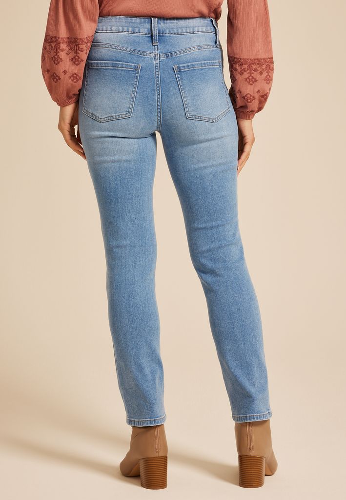m jeans by maurices™ High Rise Slant Patch Pocket Slim Straight Ankle Jean - Image 2