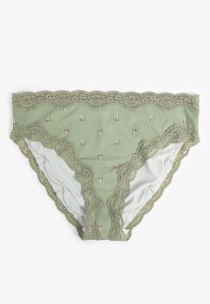 True Stretch High Waist Jersey Floral Bikini Panty
