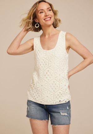 Crochet Front Tank Top
