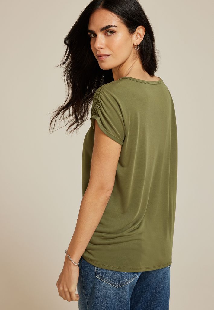 24/7 Fairhaven Ruched Shoulder Tee - Image 2