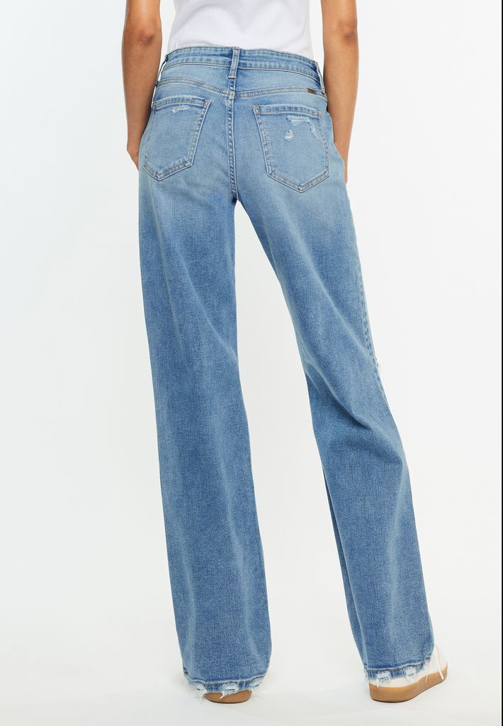 KanCan™ High Rise Open Ripped Straight Jean - Image 2