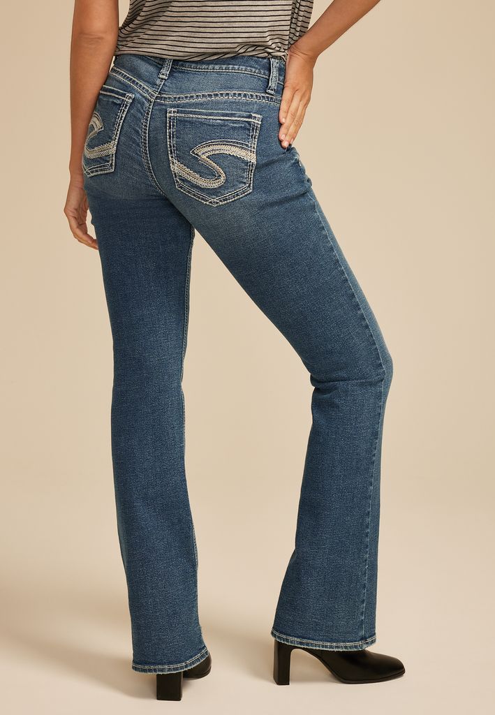 Silver Jeans Co.® Elyse Vintage Thick Stitch Mid Rise Bootcut Jean - Image 2