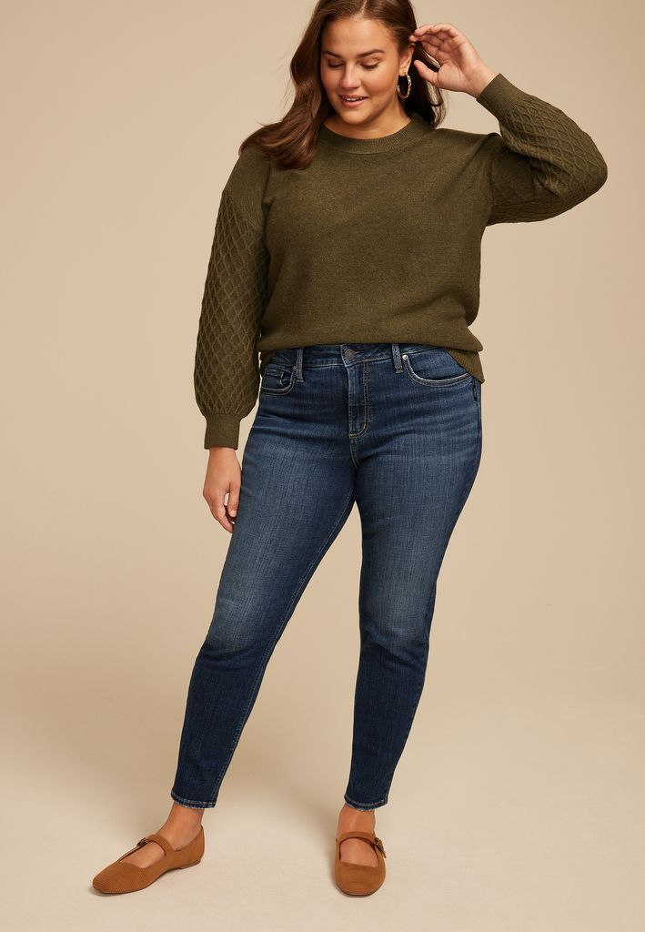 Plus Size Silver Jeans Co.® Suki Curvy Mid Rise Skinny Jean