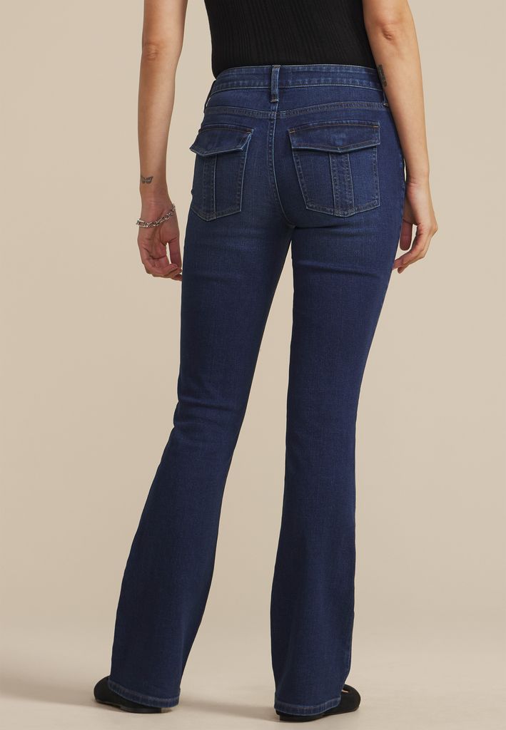 m jeans by maurices™ Dark Mid Rise Flap Back Pocket Bootcut Jean - Image 2
