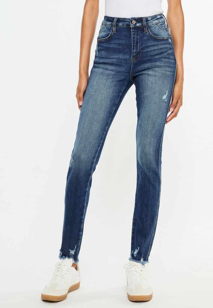 KanCan™ Curvy High Rise Frayed Hem Skinny Jean