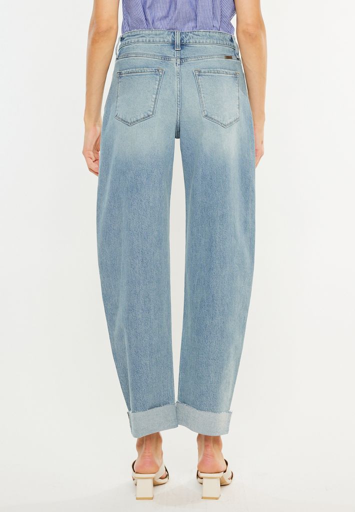 KanCan™ High Rise Raw Cuff Barrel Jean - Image 2