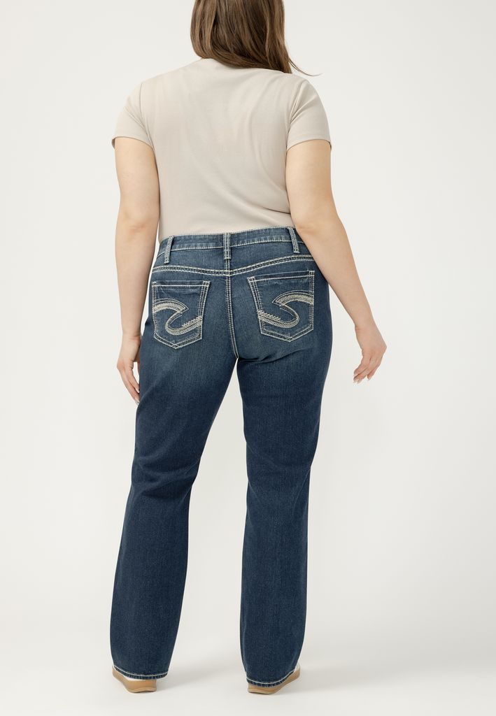 Plus Size Silver Jeans Co.® Suki Curvy Mid Rise Vintage Thick Stitch Slim Boot - Image 2