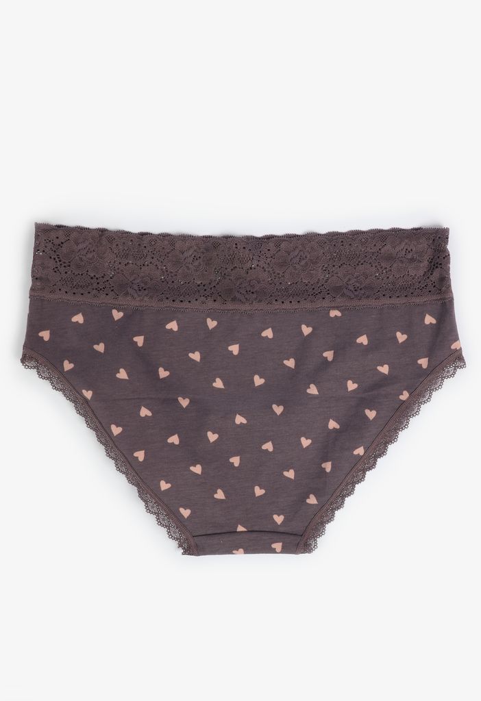 Simply Comfy Cotton Heart Print Hipster Panty - Image 2