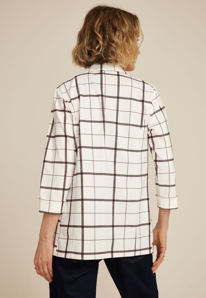 Plaid Versa 3/4 Sleeve Blazer - Image 2