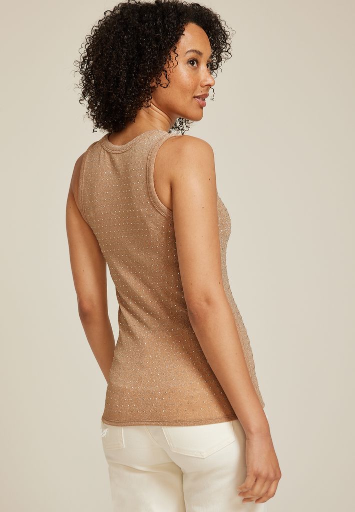 Rhinestone Embellished Tank Top - Image 2