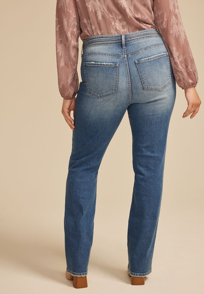 Plus Size Everflex™High Rise Stacked Waist Slim Boot Jean - Image 2