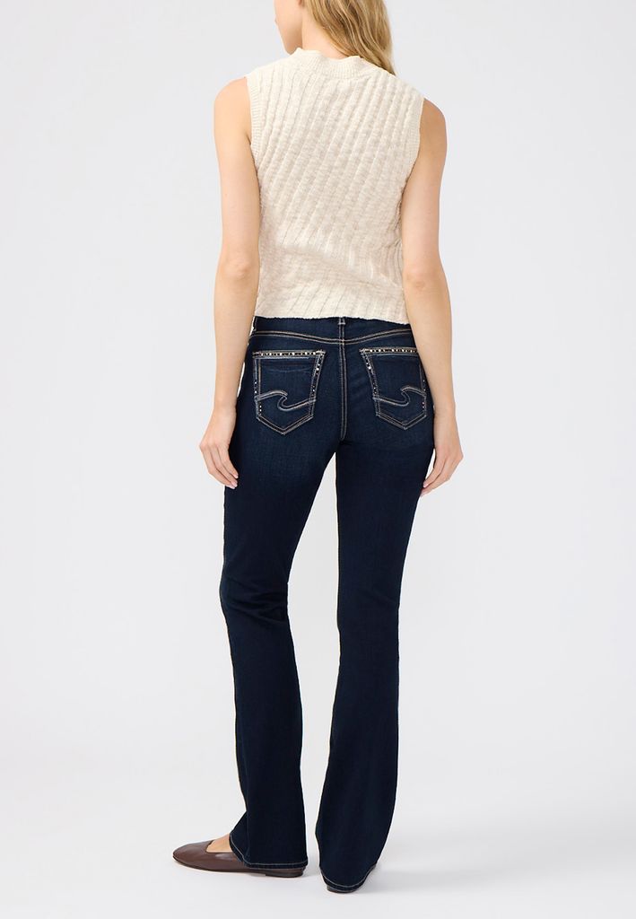 Silver Jeans Co.® Elyse Luxe Stretch Embellished Pocket Slim Boot Jean - Image 2