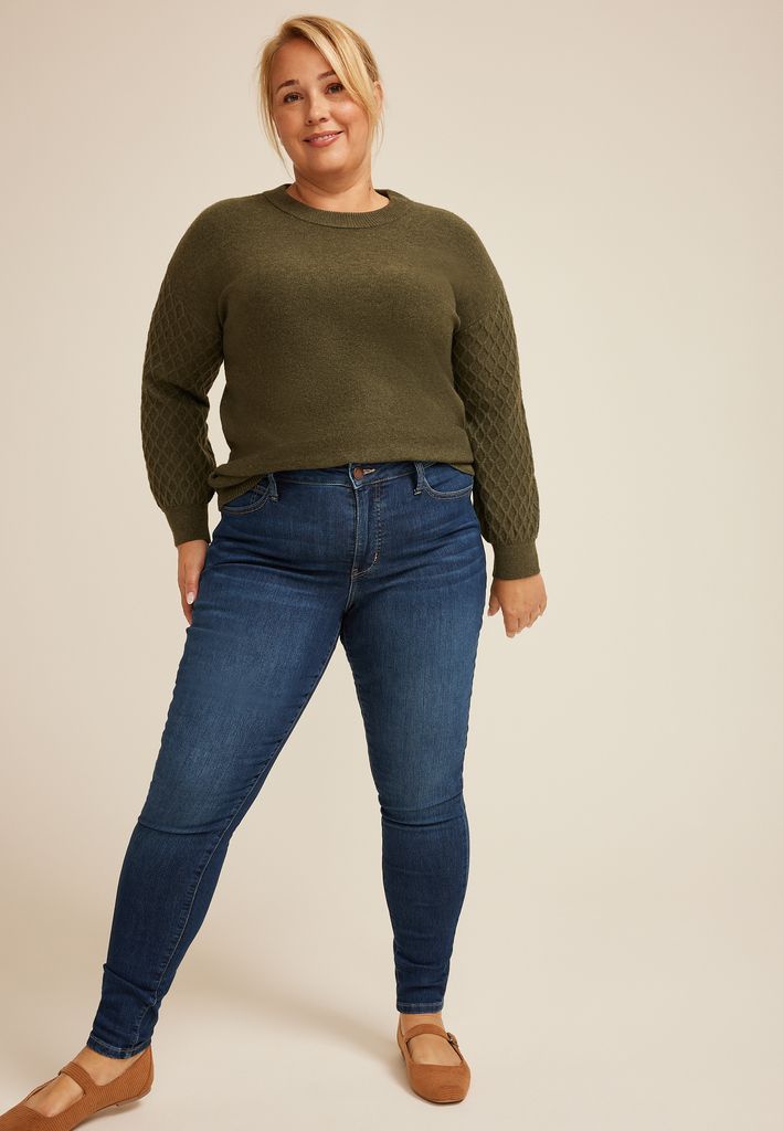 Plus Size Everflex™ Dark High Rise Super Skinny Jean