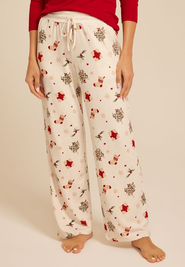 Hacci Festive Wide Leg Pajama Pants