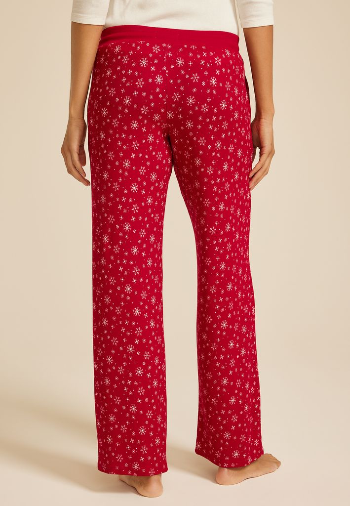 Hacci Snowflake Wide Leg Pajama Pants - Image 2