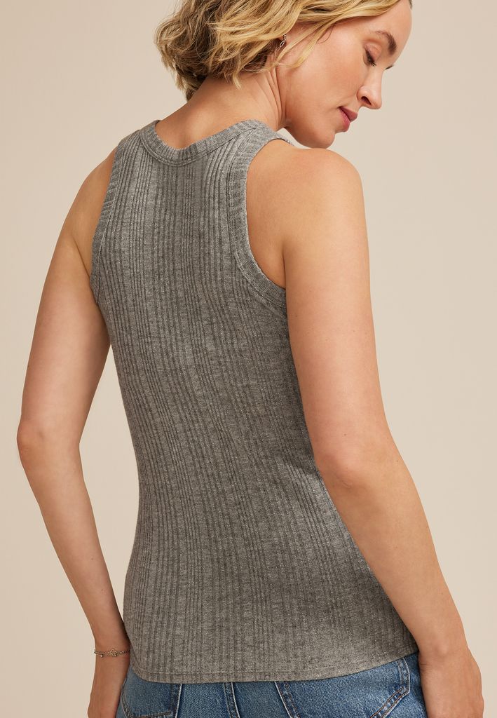 24/7 Highline Metallic Variegated Ribbed Tank Top - Image 2