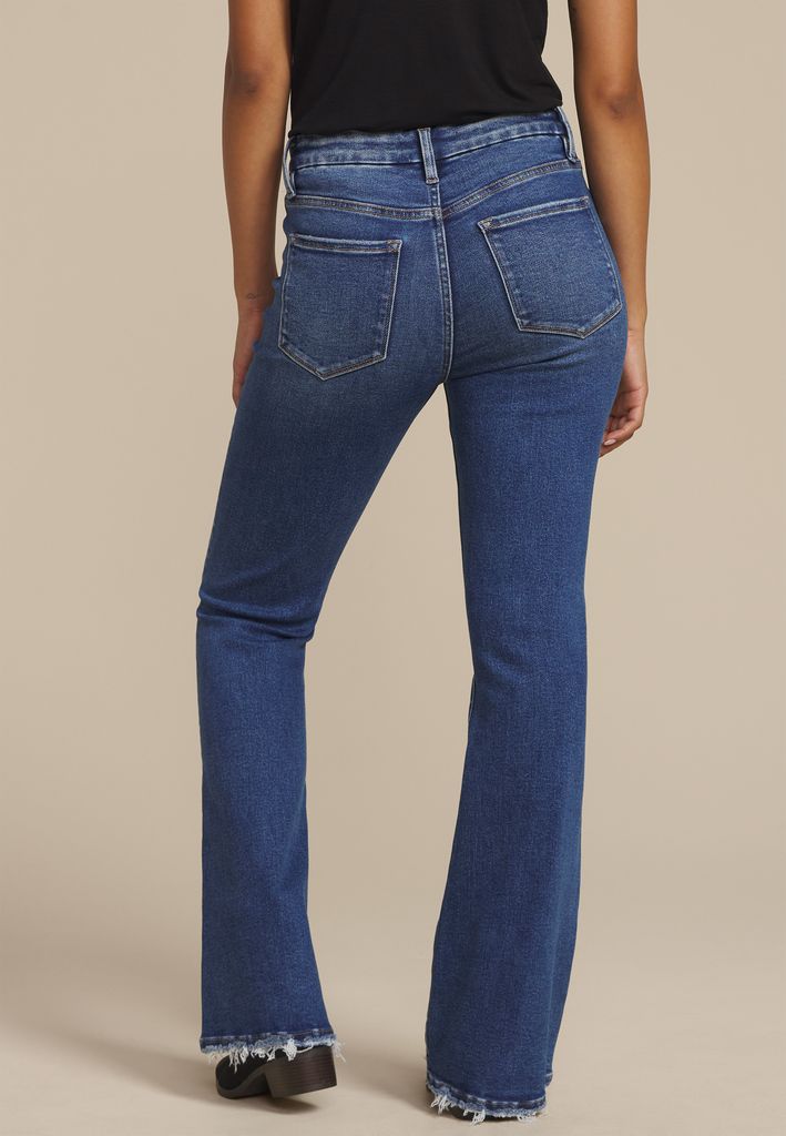 Flying Monkey™ High Rise Frayed Hem Flare Jean - Image 2