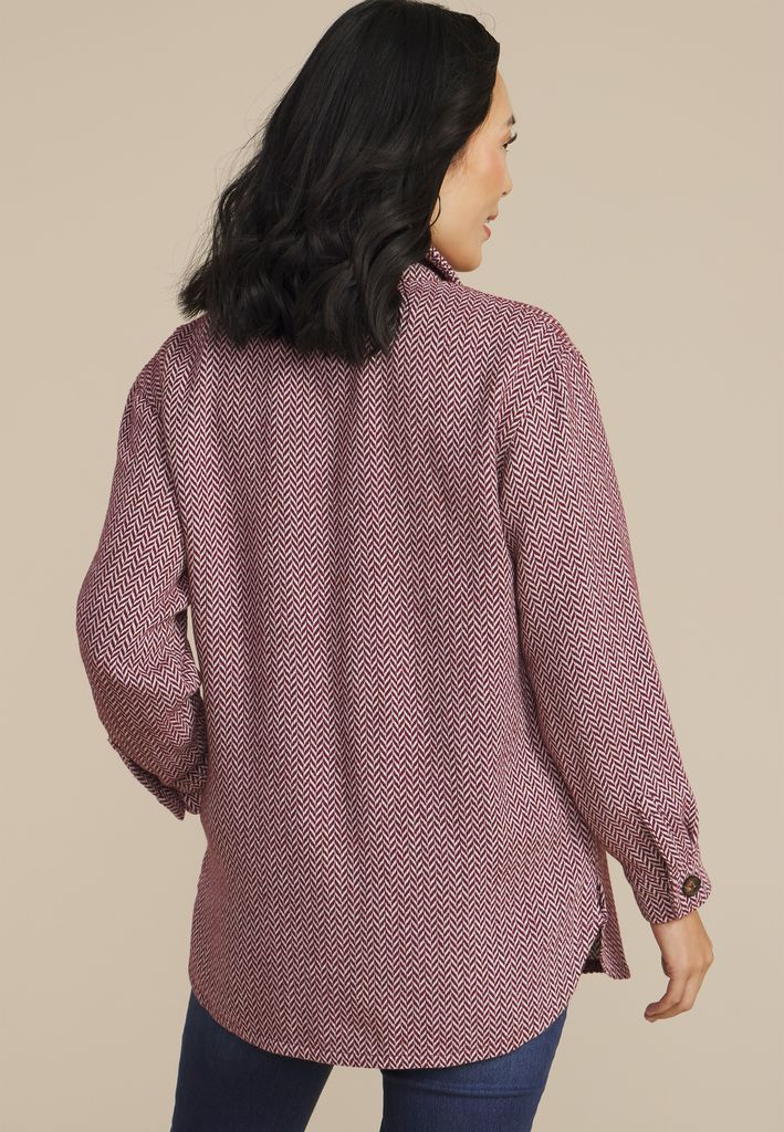 Herringbone Chevron Shacket - Image 2