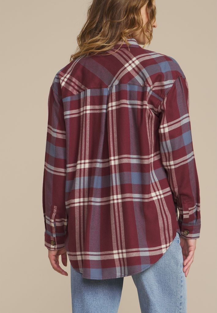 Plaid Button Down Boyfriend Shirt - Image 2