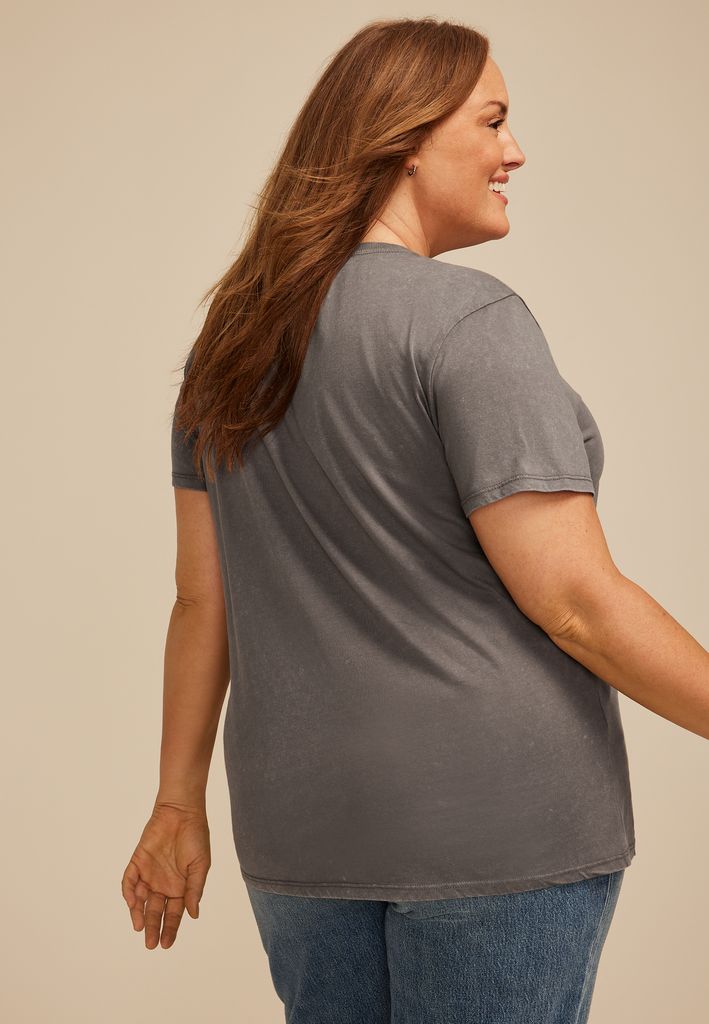 Plus Size Probably Late For Something Oversized Fit Graphic Tee - Image 2