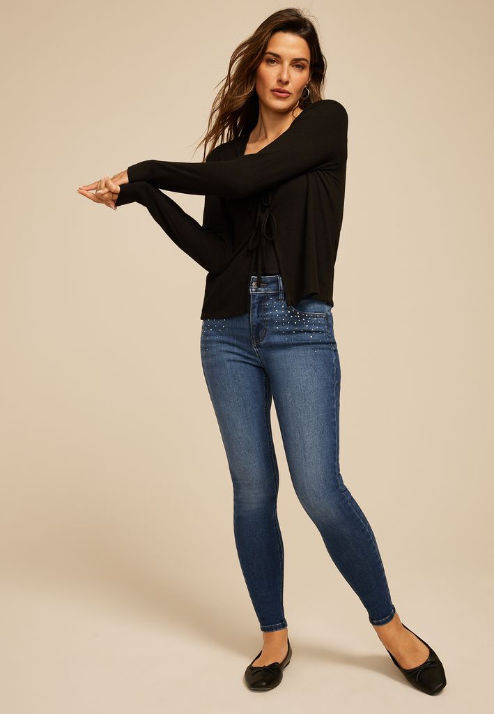 m jeans by maurices™ Dark Cool Comfort Sparkle High Rise Jegging