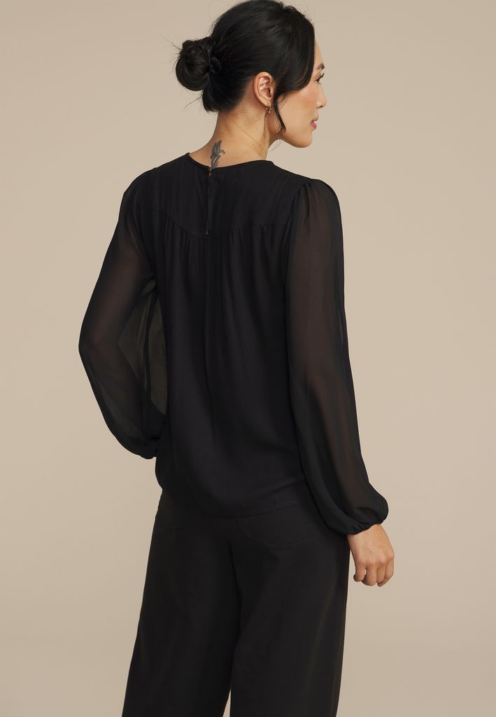 Floral Lace Long Sleeve Blouse - Image 2