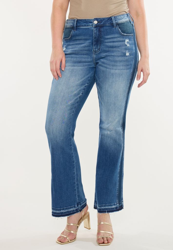 Plus Size KanCan™ High Rise Released Hem Inset Bootcut Jeans