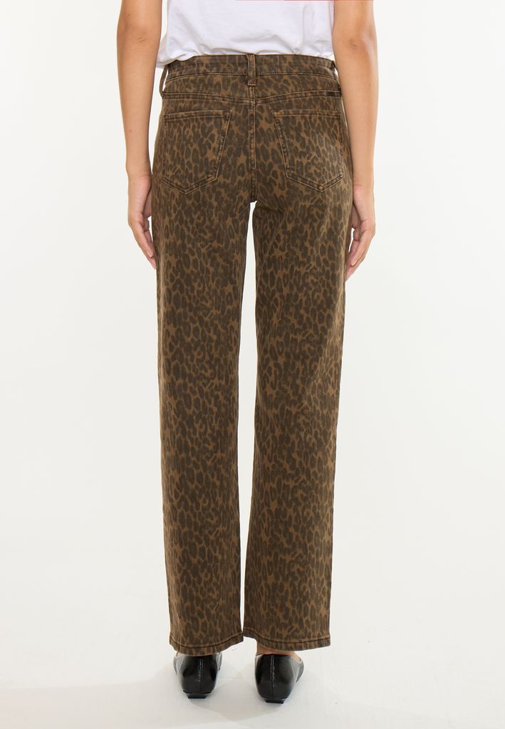 KanCan™ High Rise Leopard Print Straight Jean - Image 2