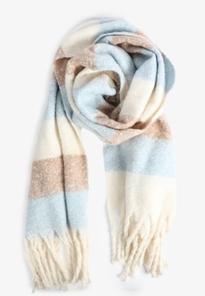 Striped Fringe Scarf