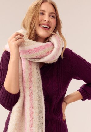 Striped Fringe Scarf