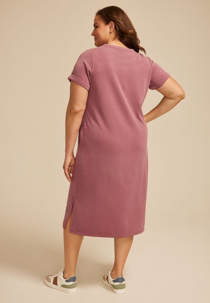Plus Size Cloud Scuba Knit Midi Dress - Image 2