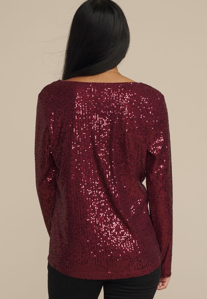 Studio Y Sequin Scoop Neck Top - Image 2