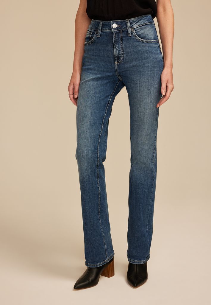 Silver Jeans Co.® Avery Curvy High Rise Border Stitch Slim Boot Jean