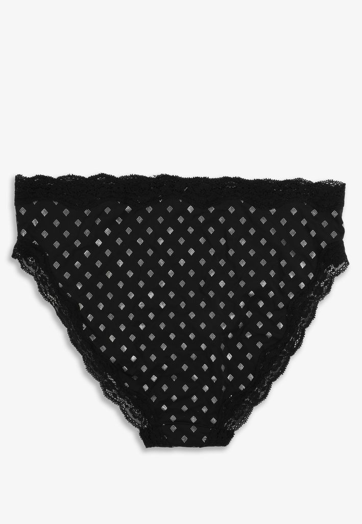True Stretch Metallic Foil High Waist Jersey Bikini Panty - Image 2